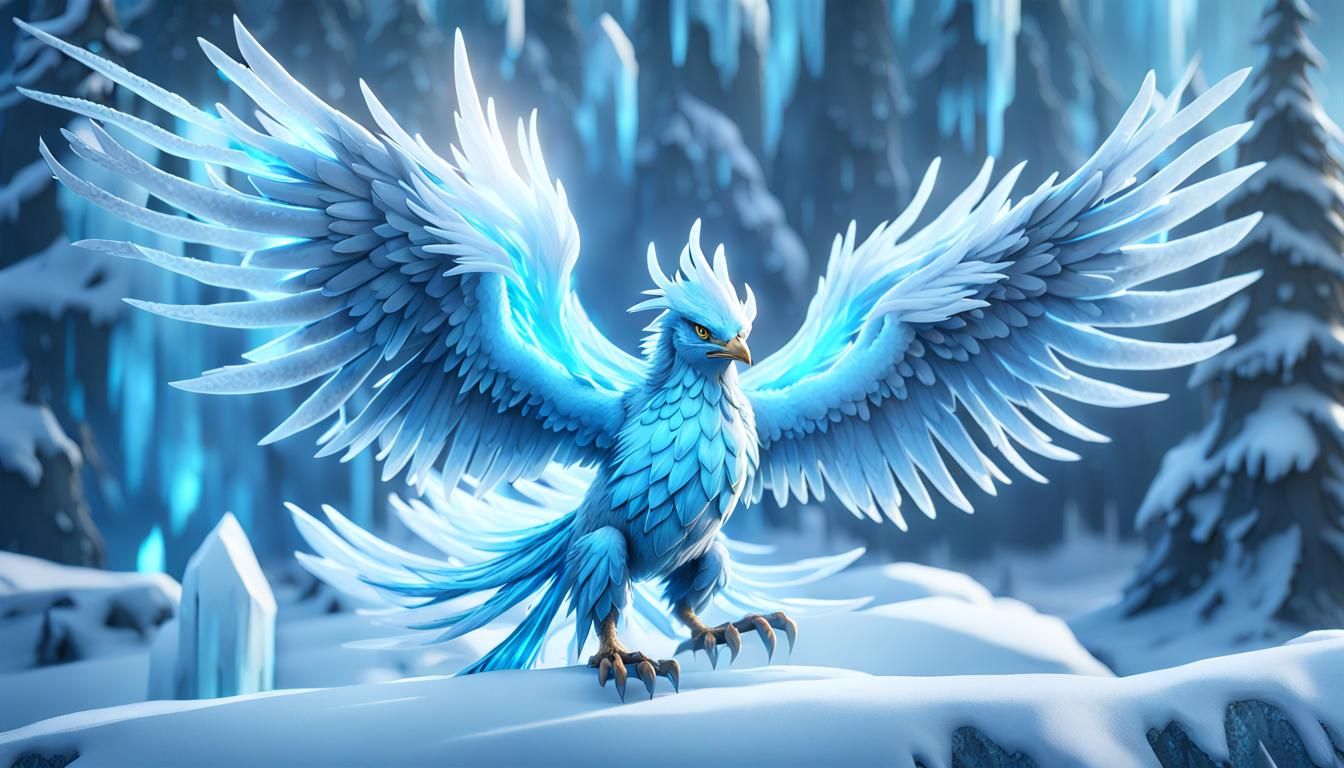 Epic Frost Phoenix Concept Art in Stunning 8K Resolution