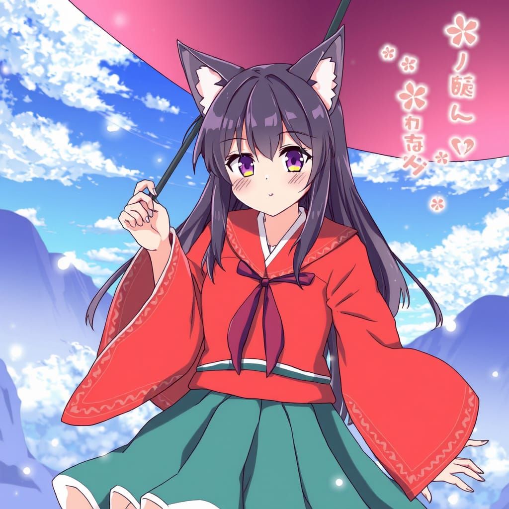 Anime Style Gray Cat-Girl Key Visual