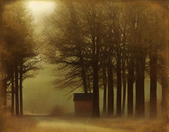 Surreal Night Scene Symbolizing New Day