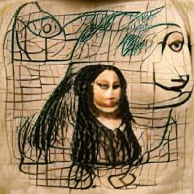Child's Drawing of the Mona Lisa