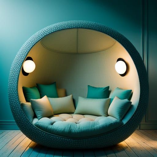 Clockpunk comfy chair with built in lighting
