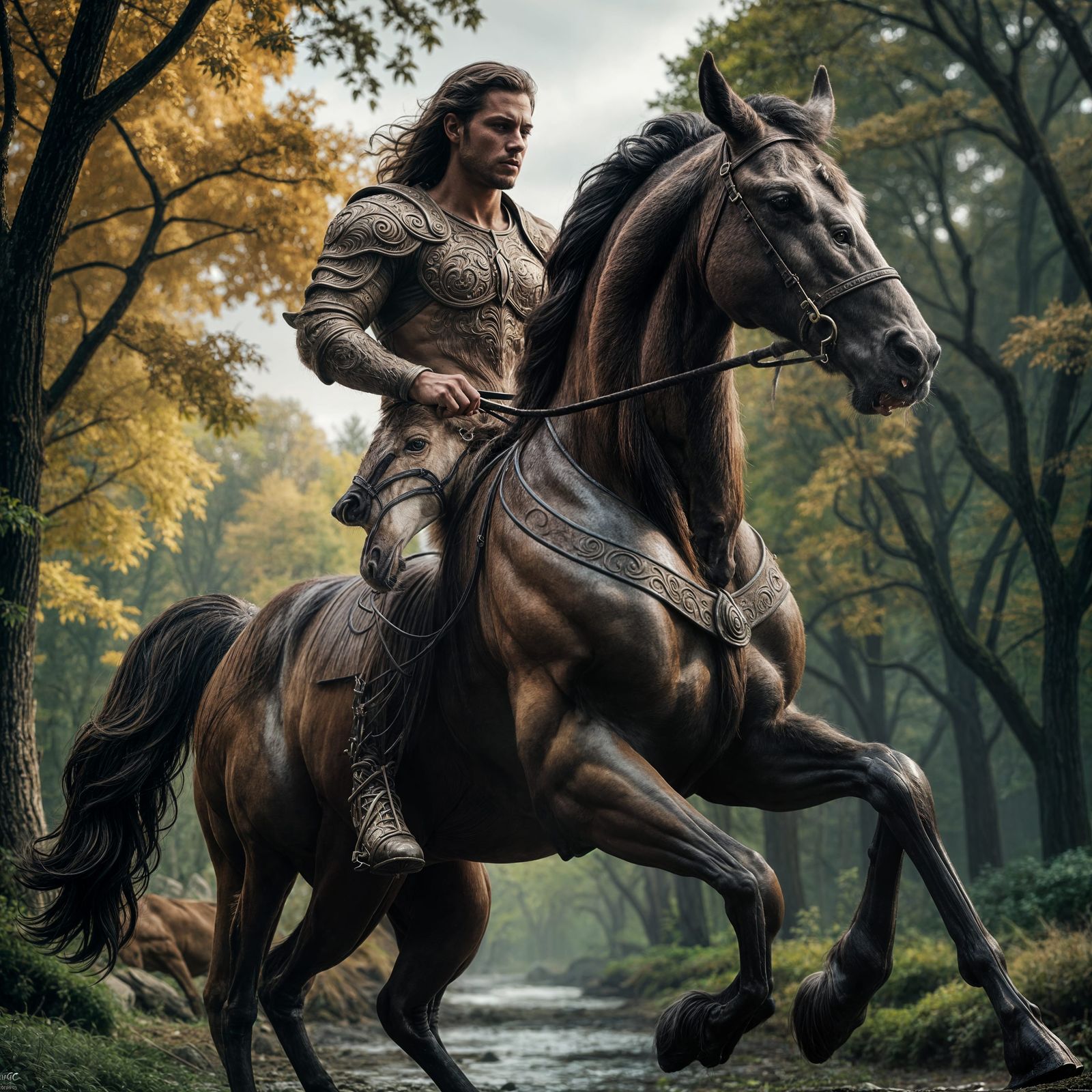 Hyperrealistic Centaur in Cinematic Composition