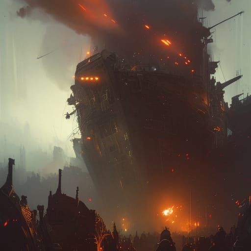 Incoming Artillery: Dark Fantasy Concept Art