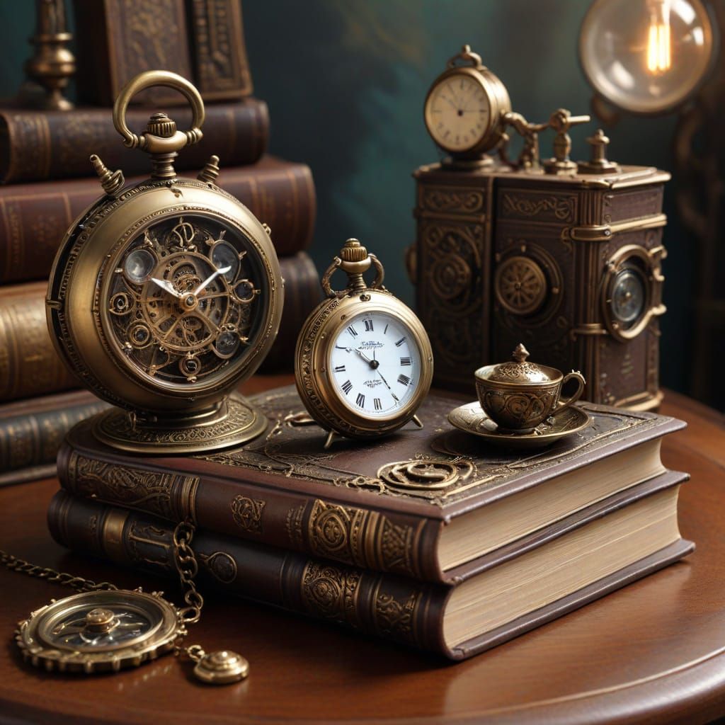 Steampunk Afternoon Tea in Whimsical Fantasy