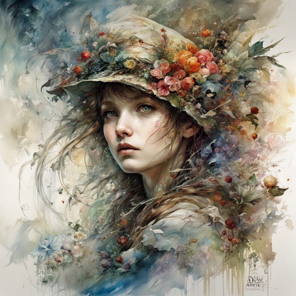 Detailed Colourful Portrait in Fantasy Art Style