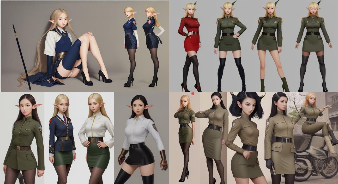 Oil Painting: Elf in J.S.D.F. Uniform