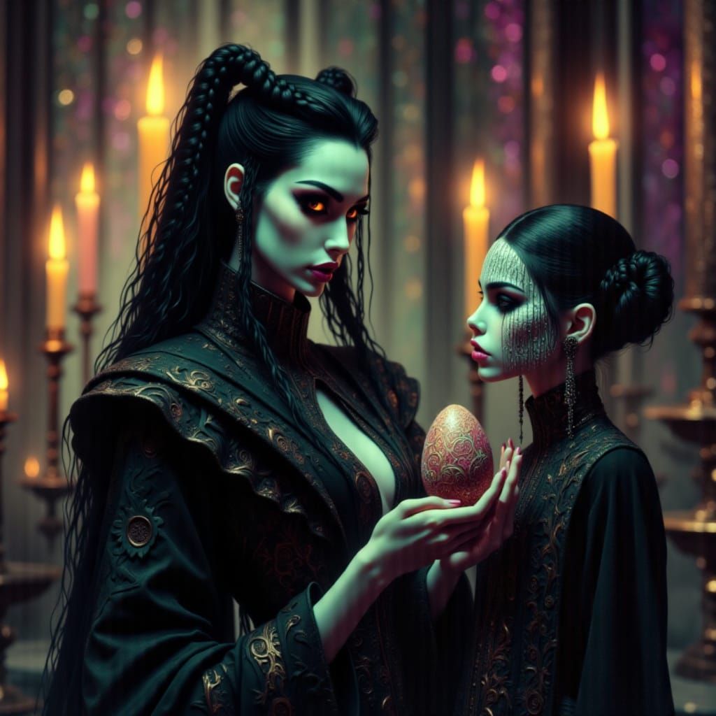 Morticia & Wednesday Easter Egg Scene with Volumetric Lighti...