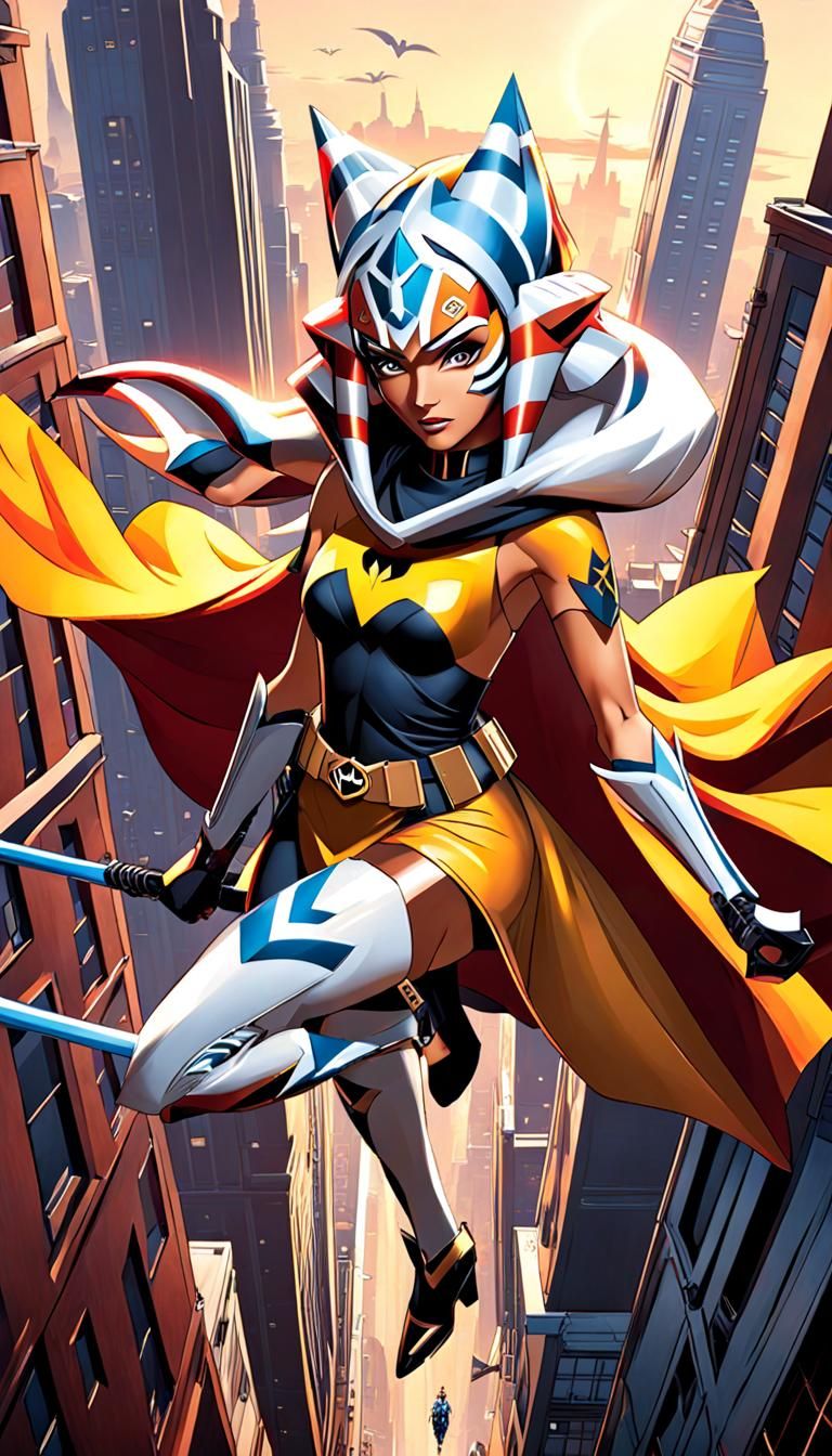 Ahsoka Tano as Batgirl: Comic Book Art
