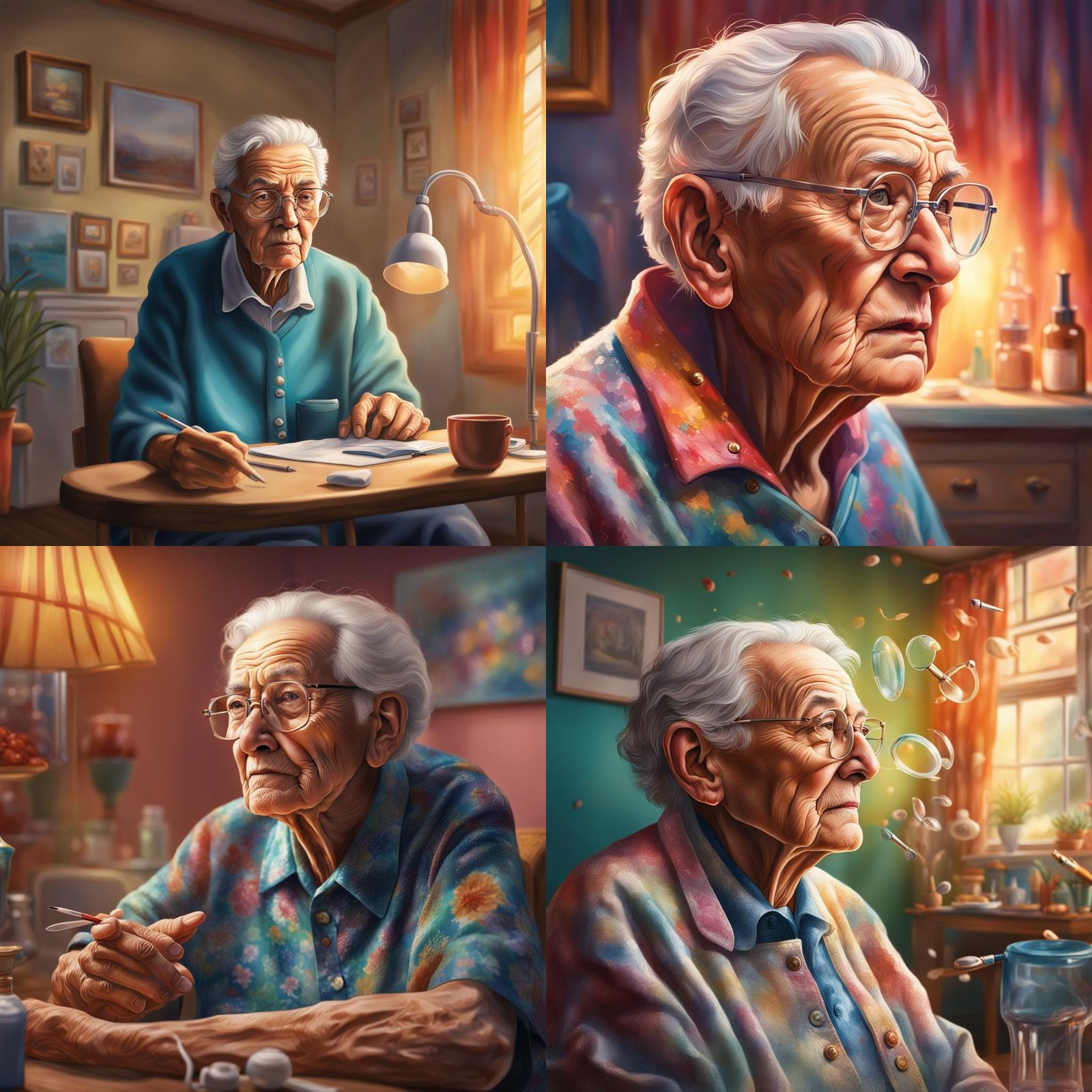 Hyperrealistic Dementia Patient in Care Home