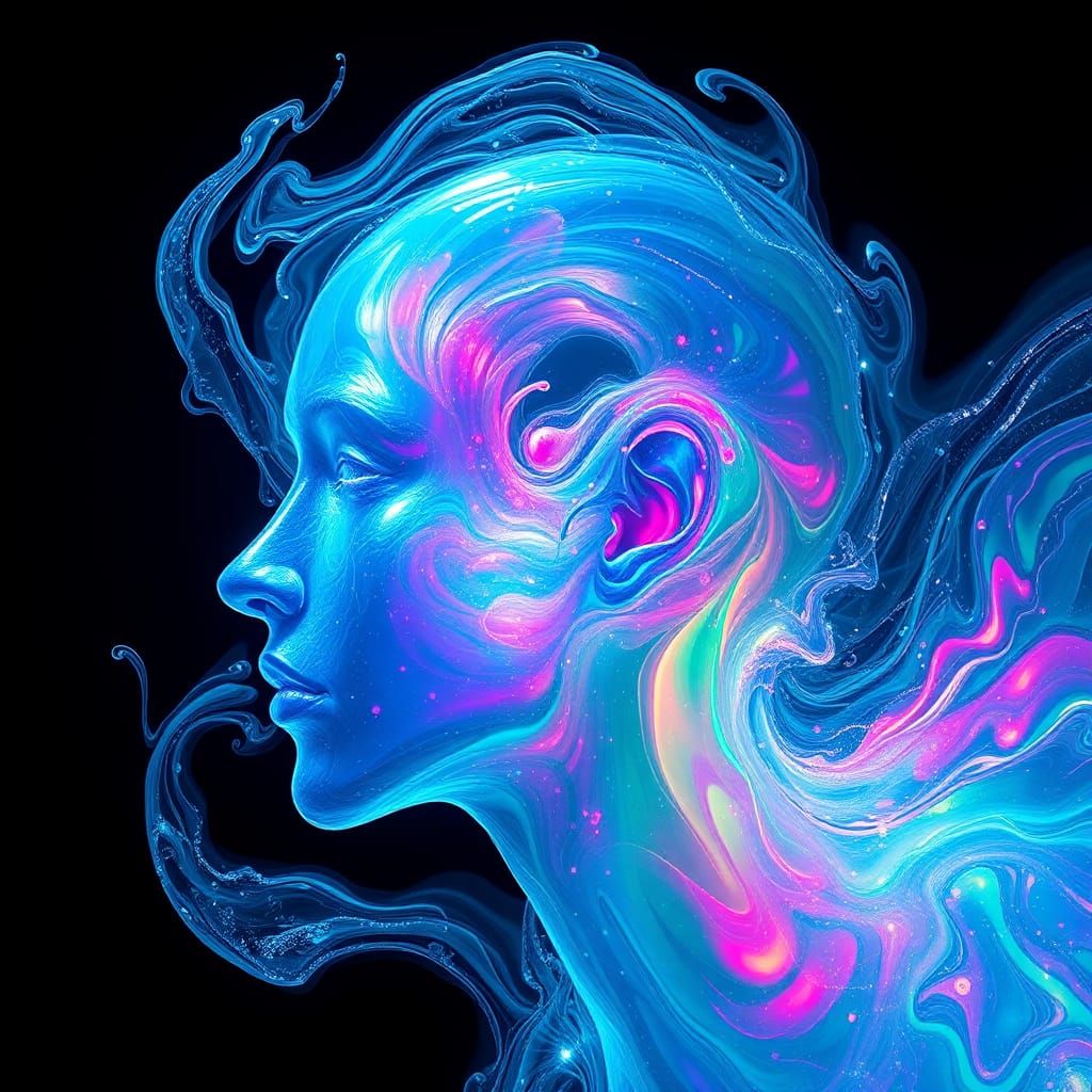 Ethereal Being in Surrealist 3D Rendering