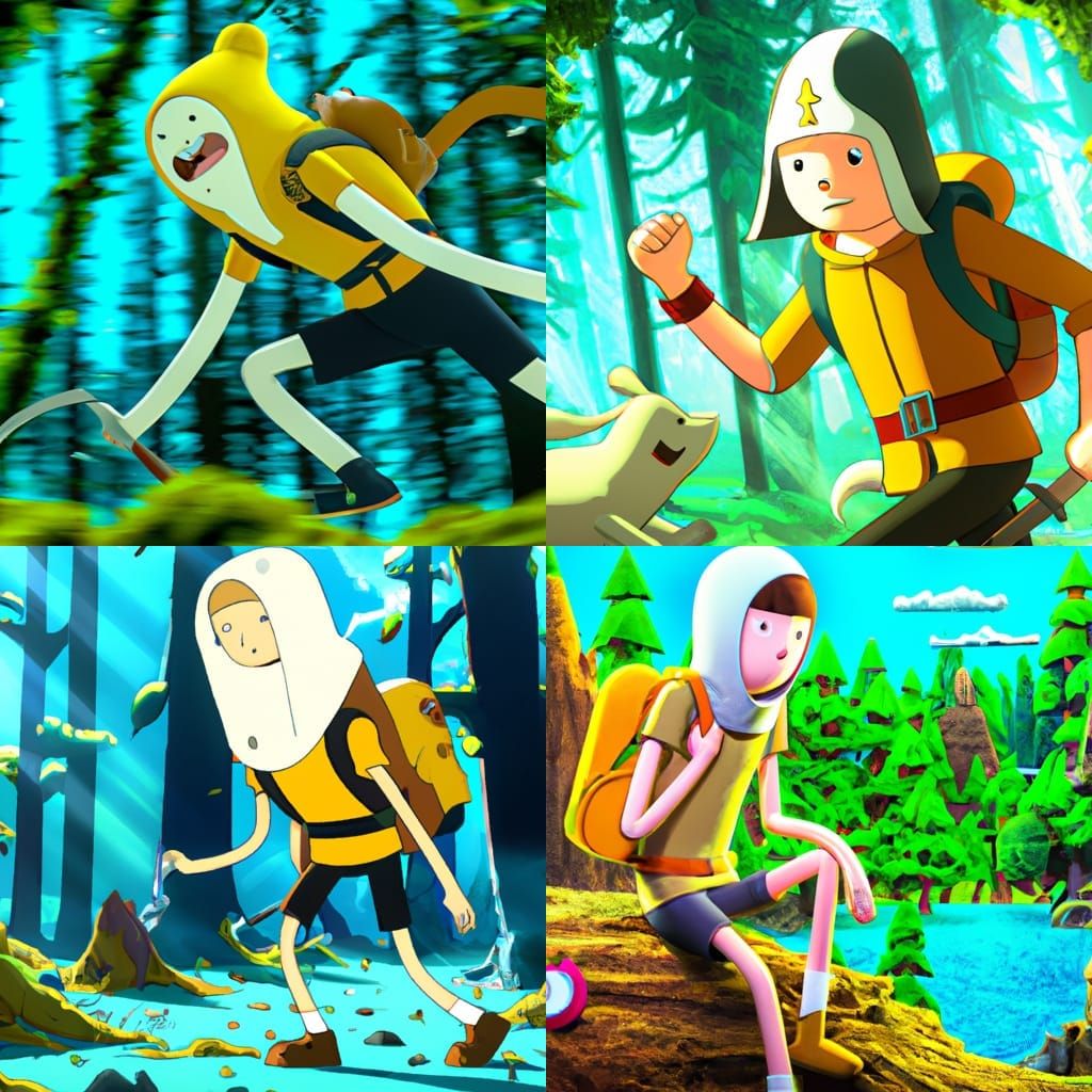 finn mertens from adventure time in anime style studio Toei animation, TV Tokyo, Anime Key Visual, by Akira Toriyama and...