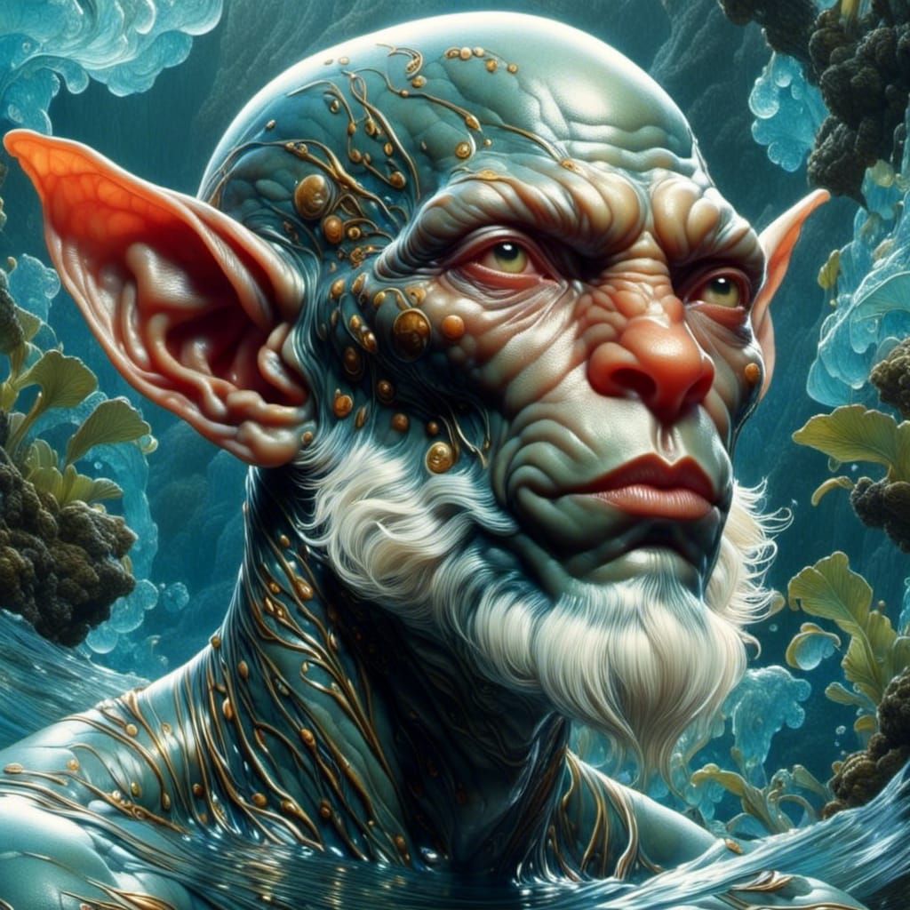 Enchanted Seaside Merfolk Double-Exposure Portrait