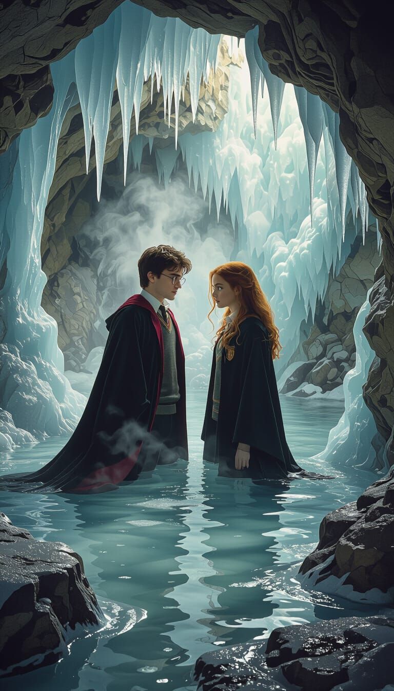Harry Potter and Ginny Weasley in Surreal Grotto