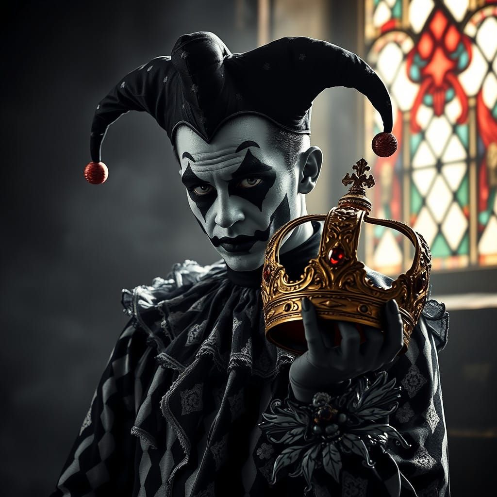 Gothic Jester Lost in Thought
