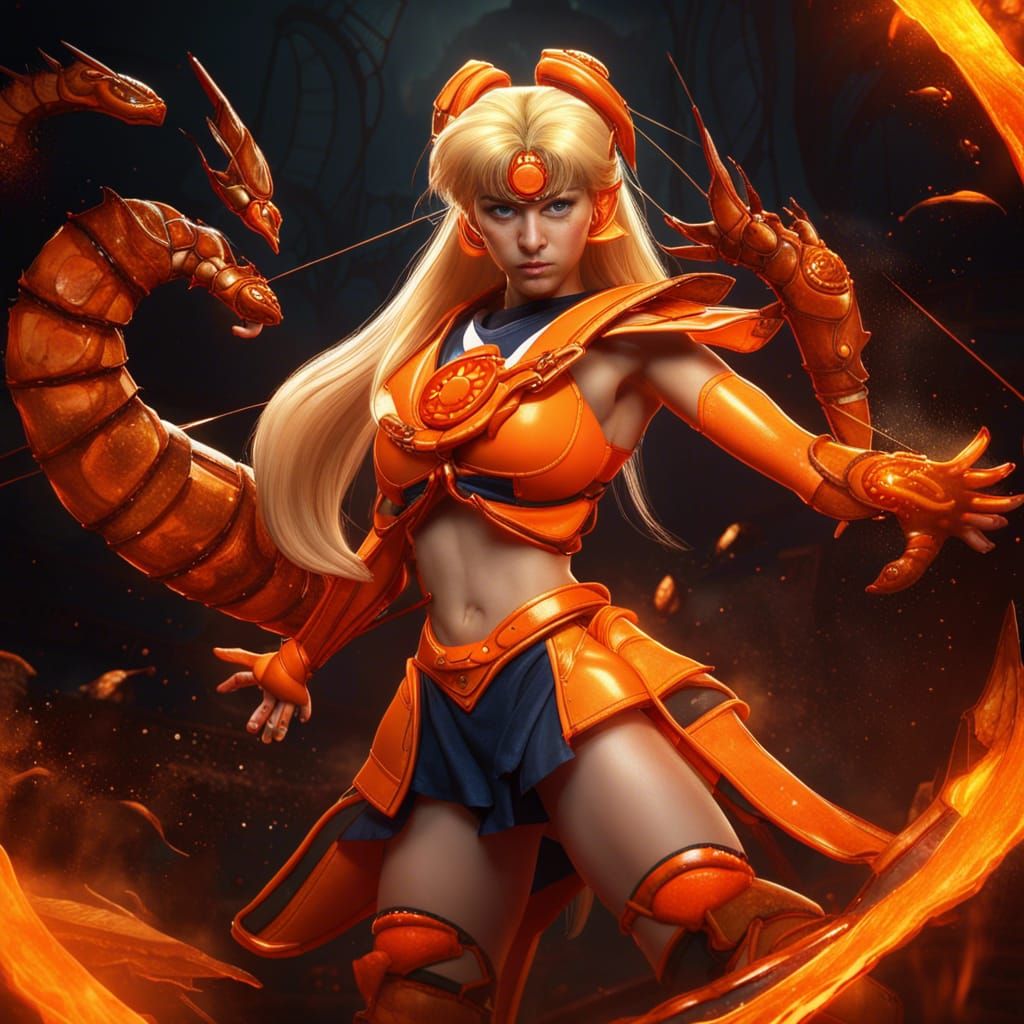 Sailor Venus and Scorpion Fusion Concept Art