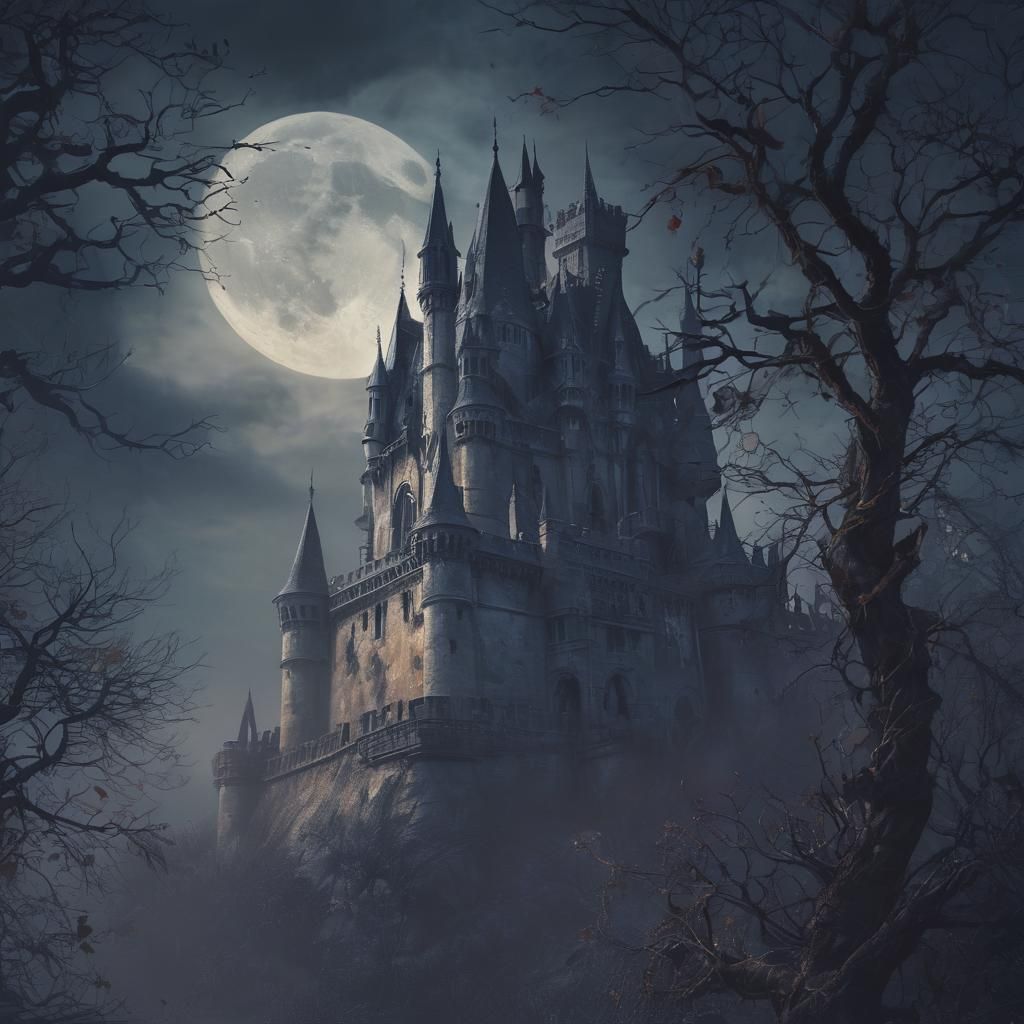 Dark Lord Portrait in Gothic Castle Concept Art