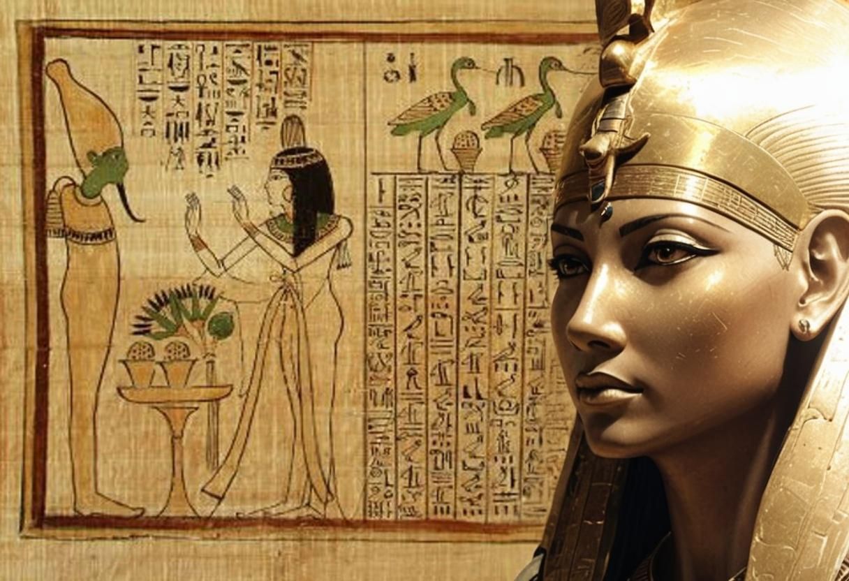 Egyptian Goddess in Gold: 3D Render