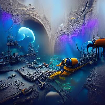 Ant Astronaut's Underwater Deep Sea Exploration