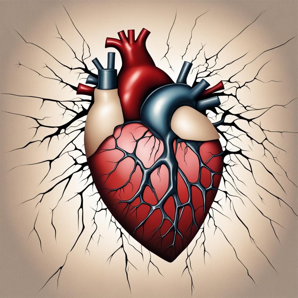 Cracked Heart: An Image of Emotional Distress