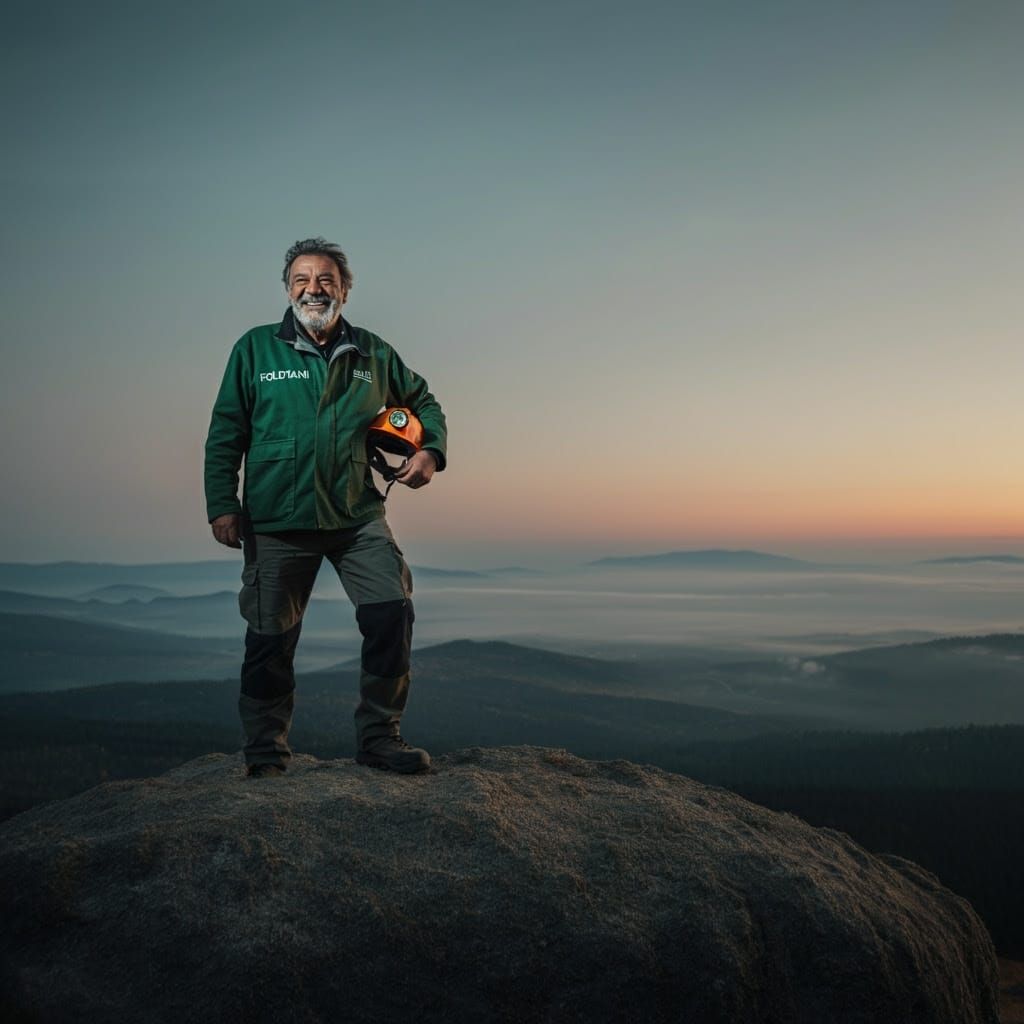 Italian Geologist Surveys Breathtaking Sunrise Landscape