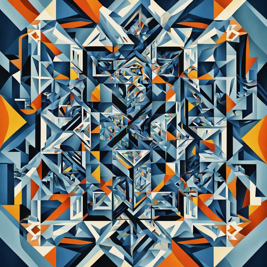 Escher-Inspired Surrealist Masterpiece