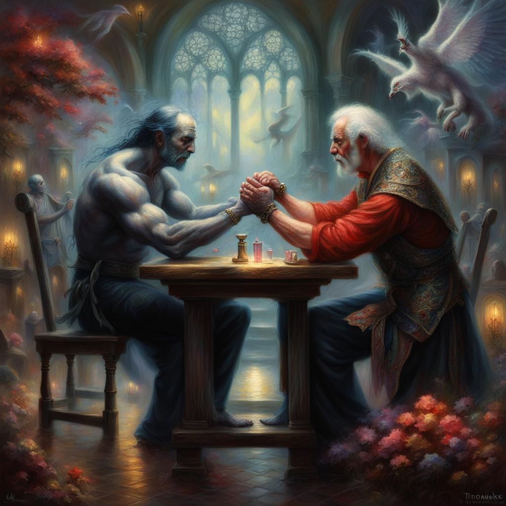Lucifer Arm Wrestles Frail Dancer: Ethereal Fantasy