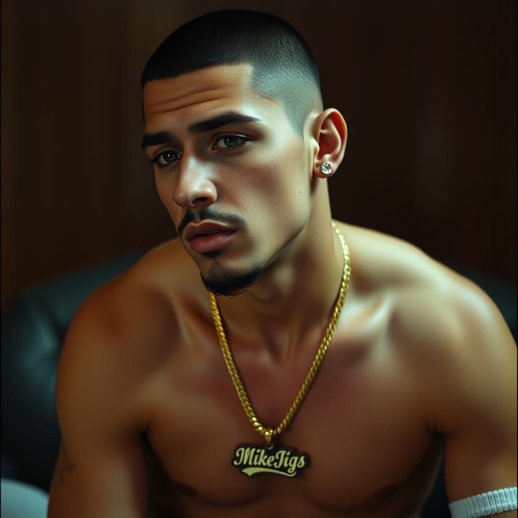 Cinematic Portrait of a Young Man with Goatee