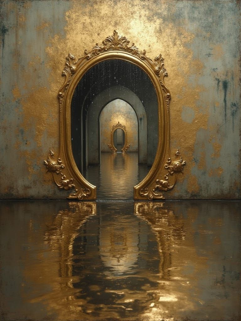 Inside a Gilt Resin Living Dome I Am Reflectigraphic See Our Love Turn to Rust