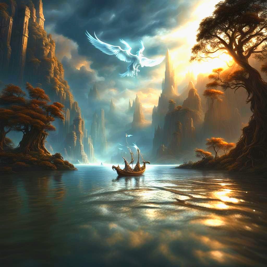 Spirit of God Over Water: Fantasy Concept Art