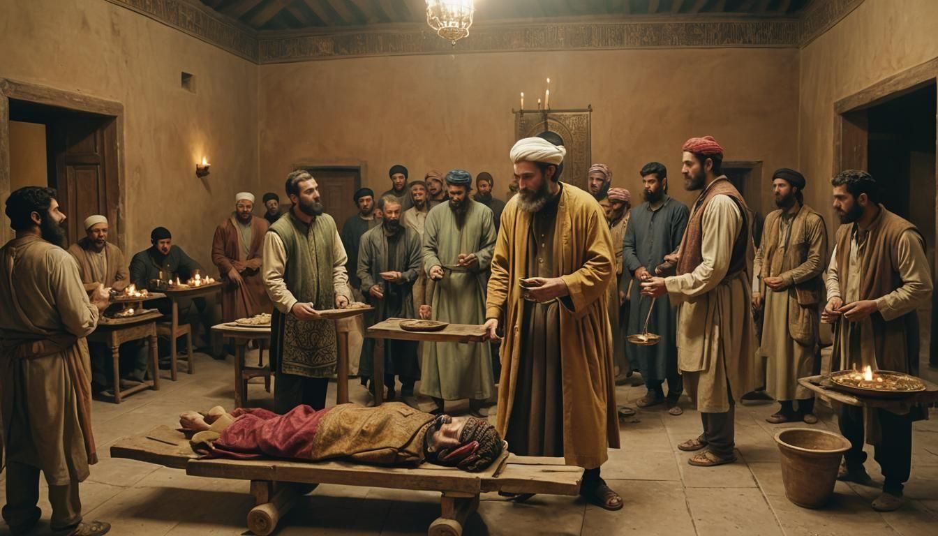 Ancient Syrian Gathering with Discontented Men