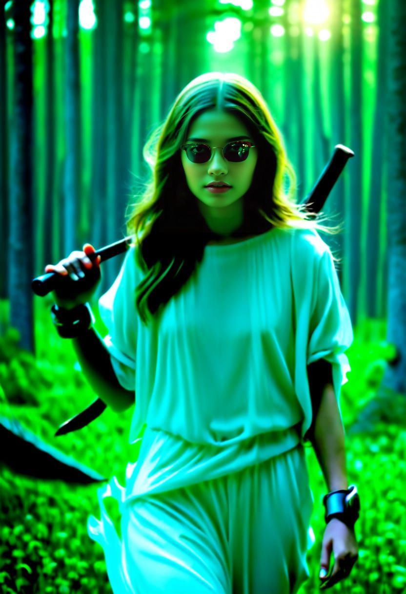 Elegant Young Woman in a Beautiful Style