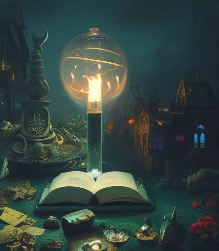 Intricate Ice Skull Etching in Gothic Horror Style