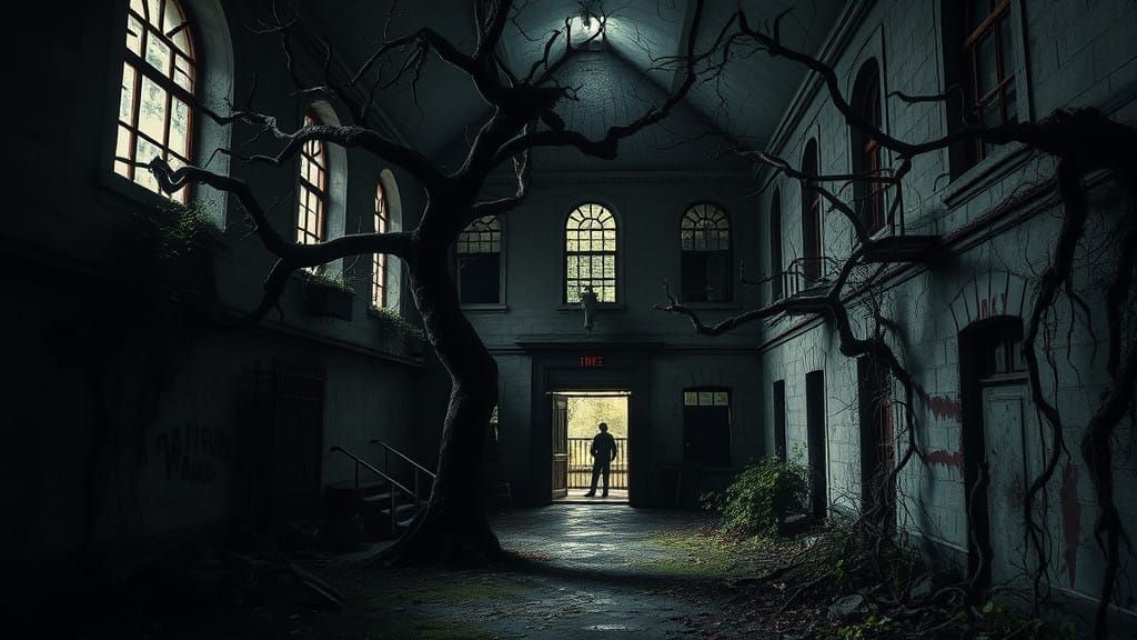 Eerie, Surreal Asylum in Vibrant, Psychedelic Hues