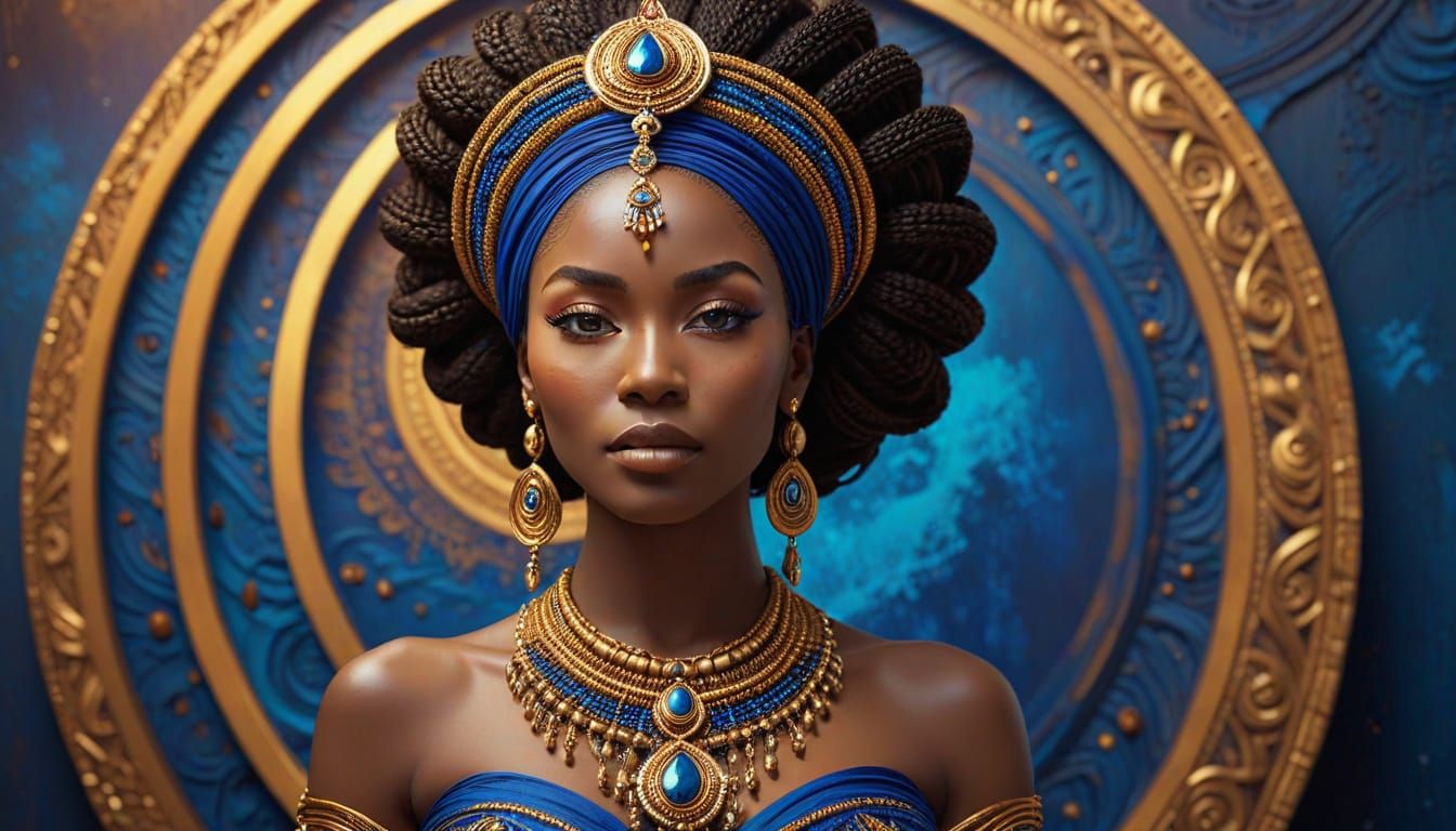 Regal Woman in Traditional African Attire