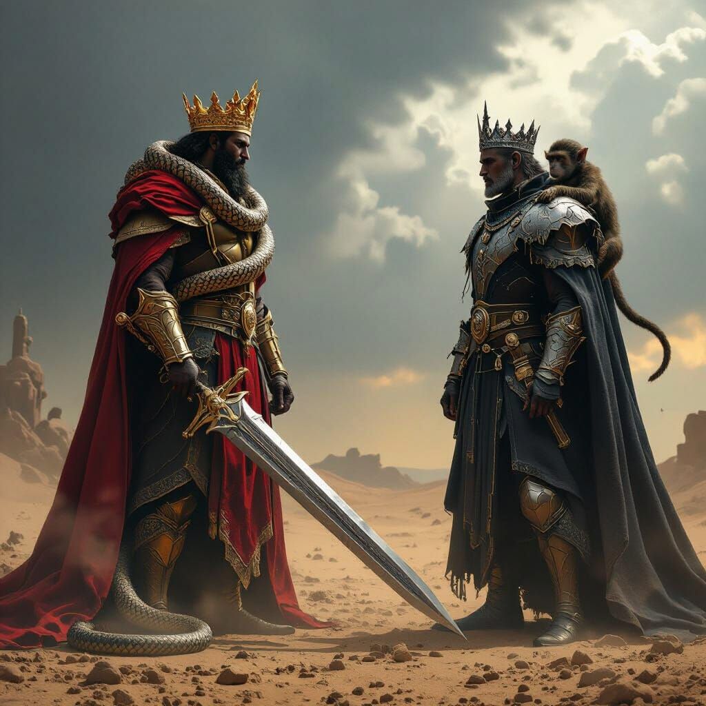 Kings Clash on a War-Torn Battlefield