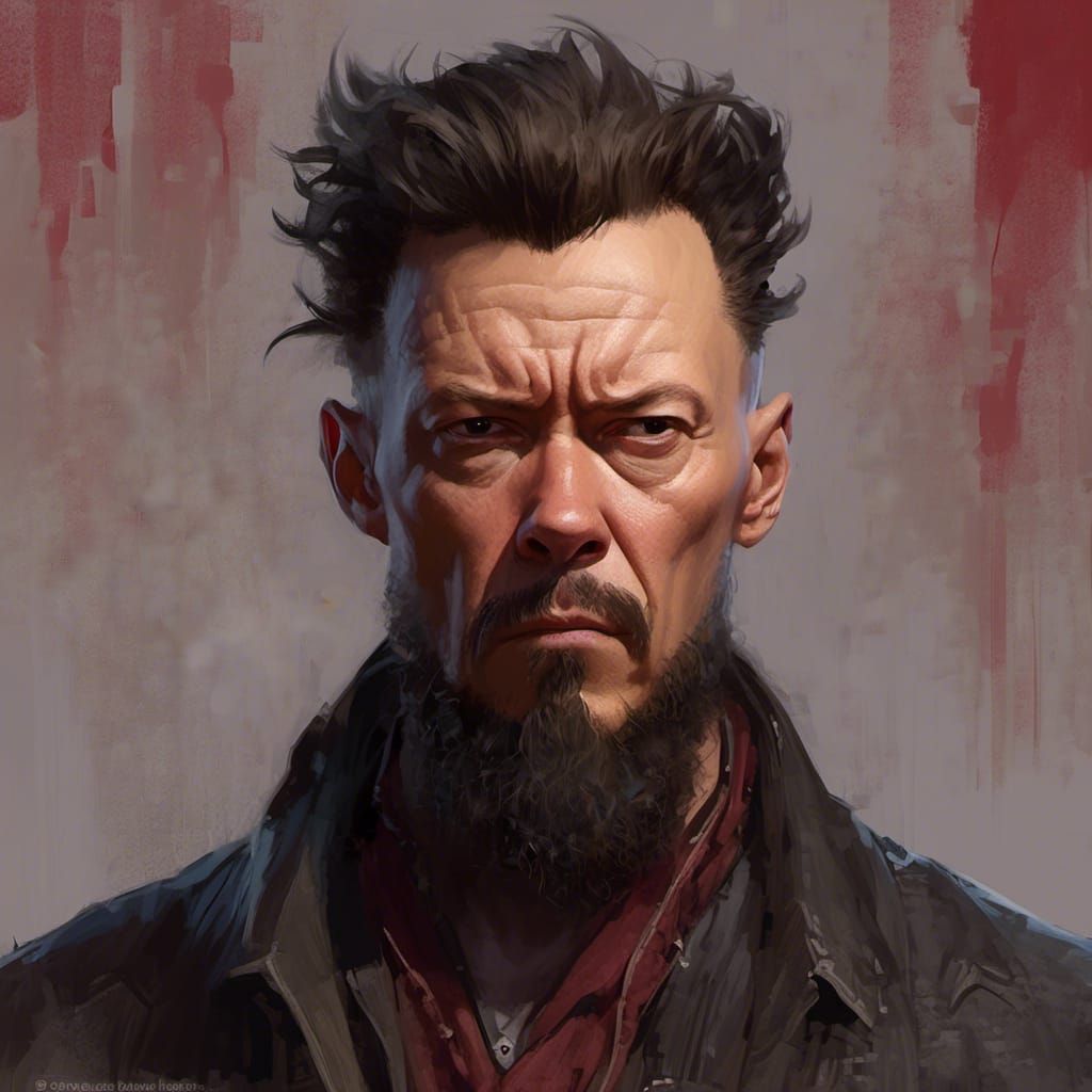 Gothic Concept Art Portrait with Stylus, 8K