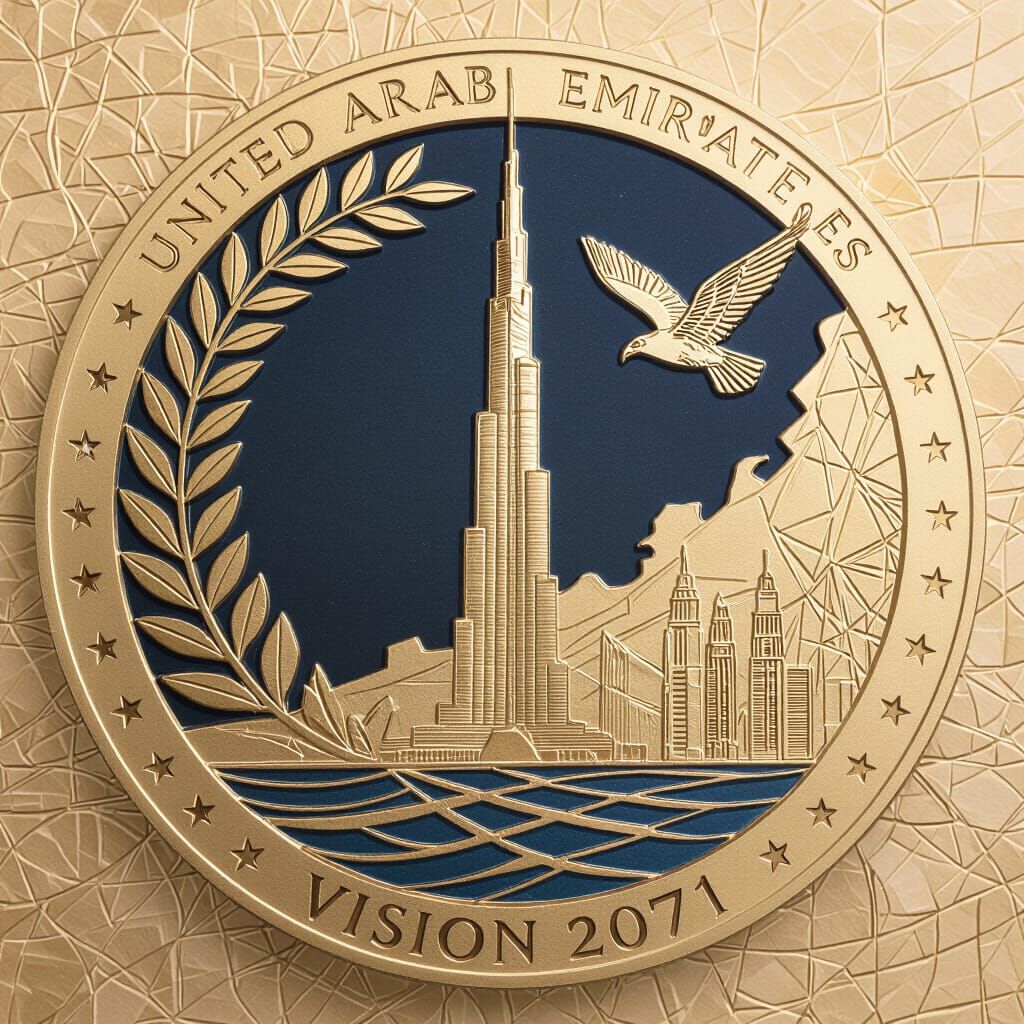 UAE Vision 2071 Commemorative Coin Design