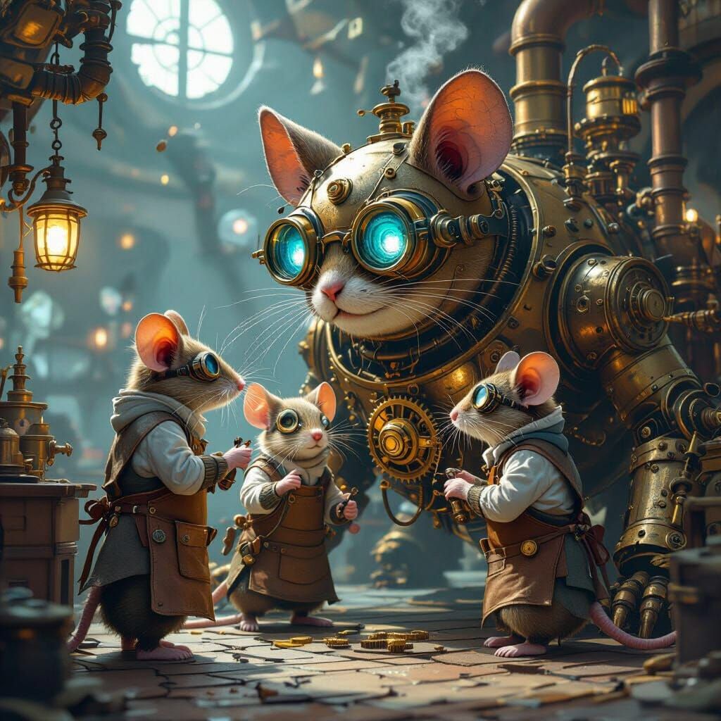 Mice Mechanics Fine-Tuning a Steam-Powered Cat Mech