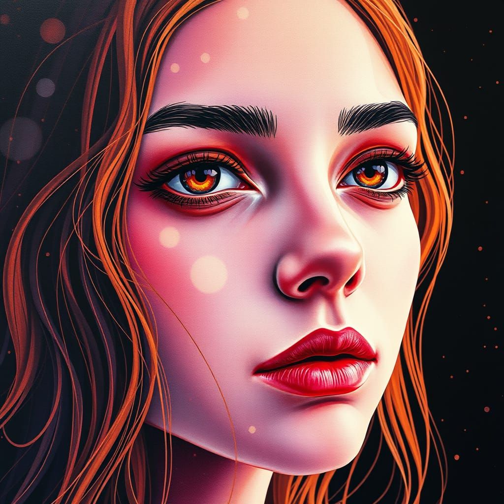 Abstract Portrait in Alex Grey Style: Rotoscoped Surrealism