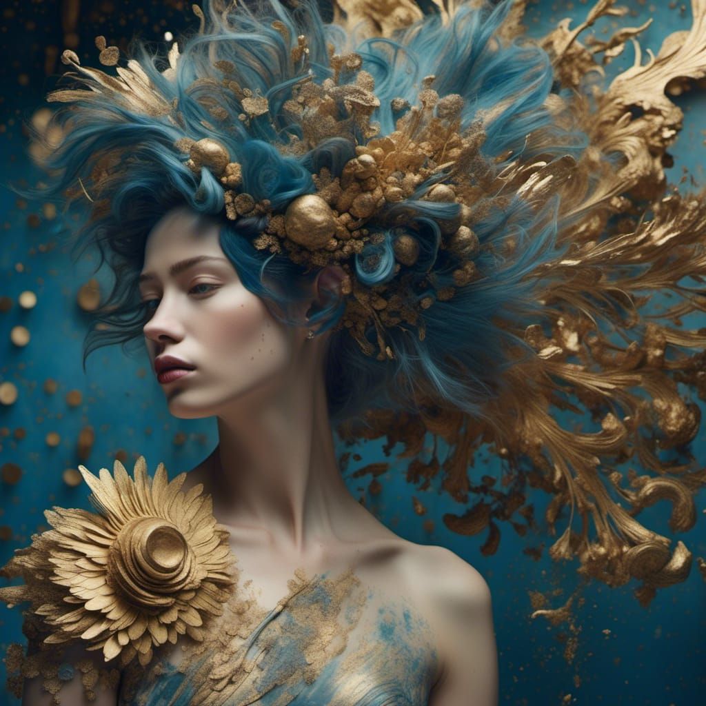 Golden Cycles: Abstract Matte Painting in 8K