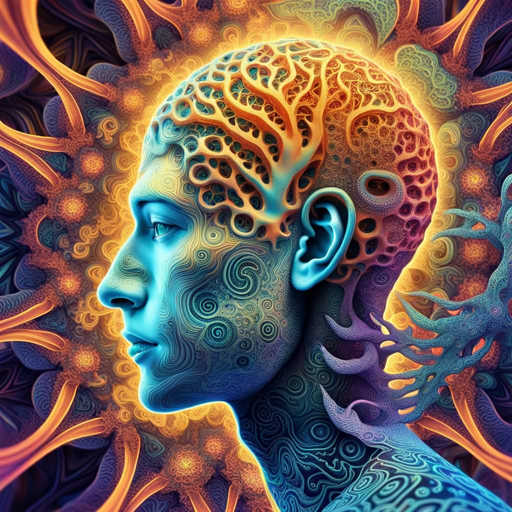 Eerie Fractal Mindscape in Digital Art Style