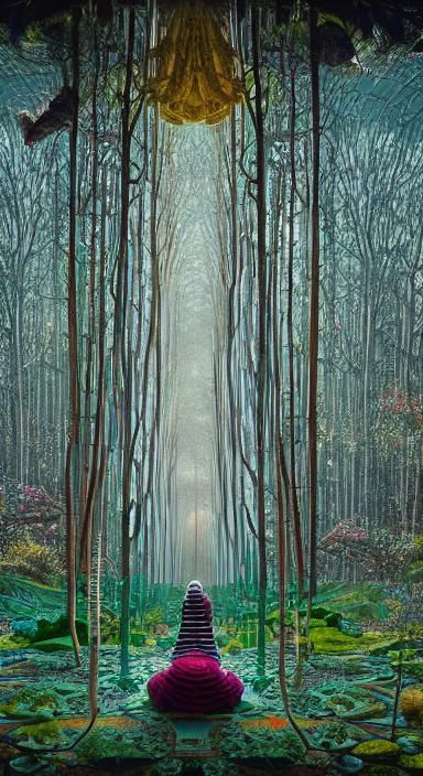 Ethereal Simulation: Gravity-Free Life in a Glass Forest