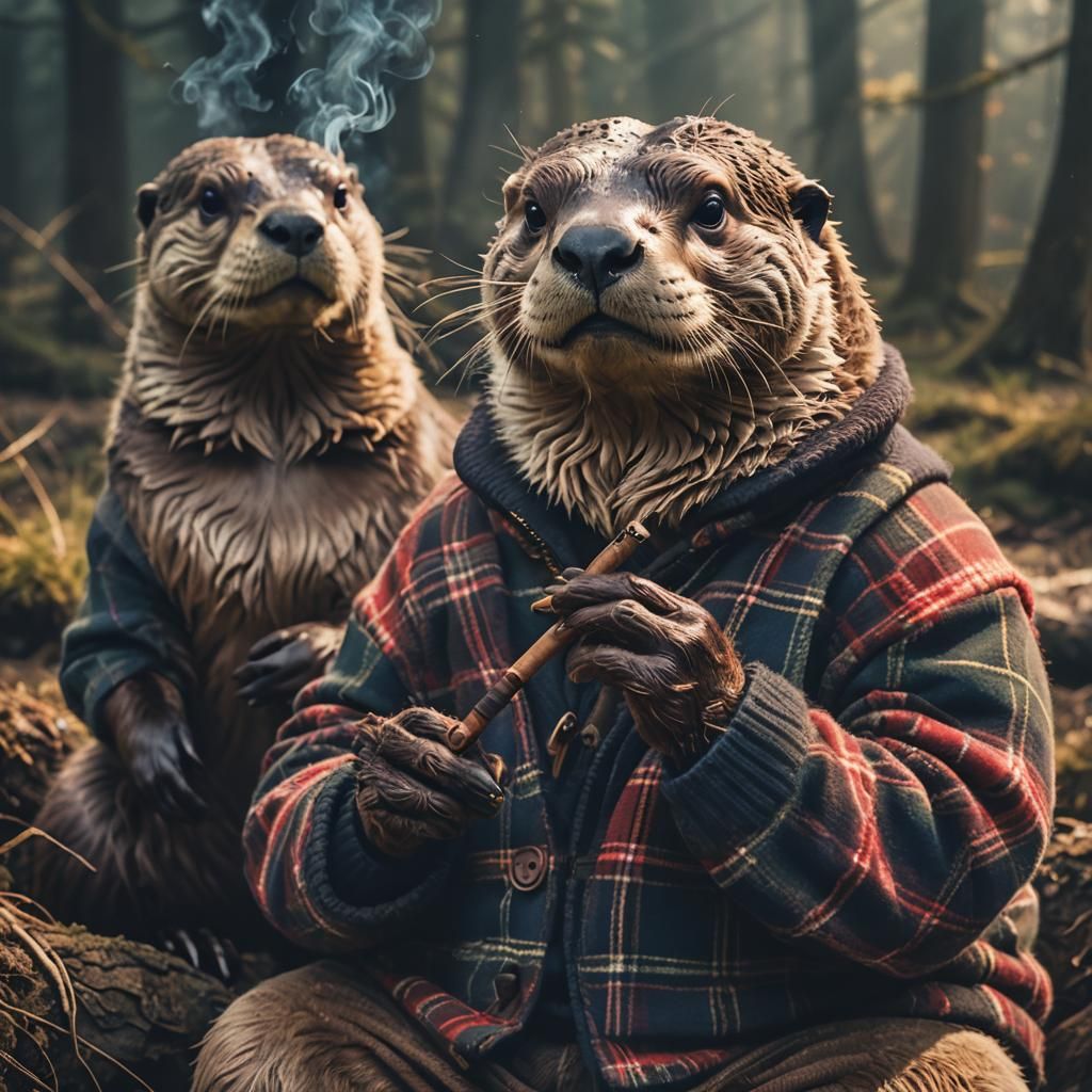 Real otters don't wear plaid!!