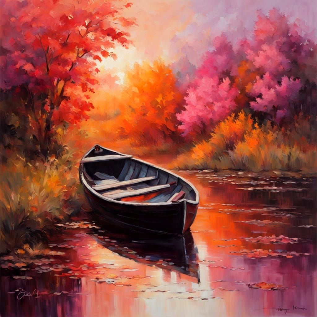 Tranquil Autumn Scene at Sunset