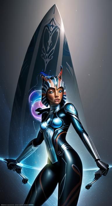 Ahsoka as Silver Surfer in Cosmic Flight