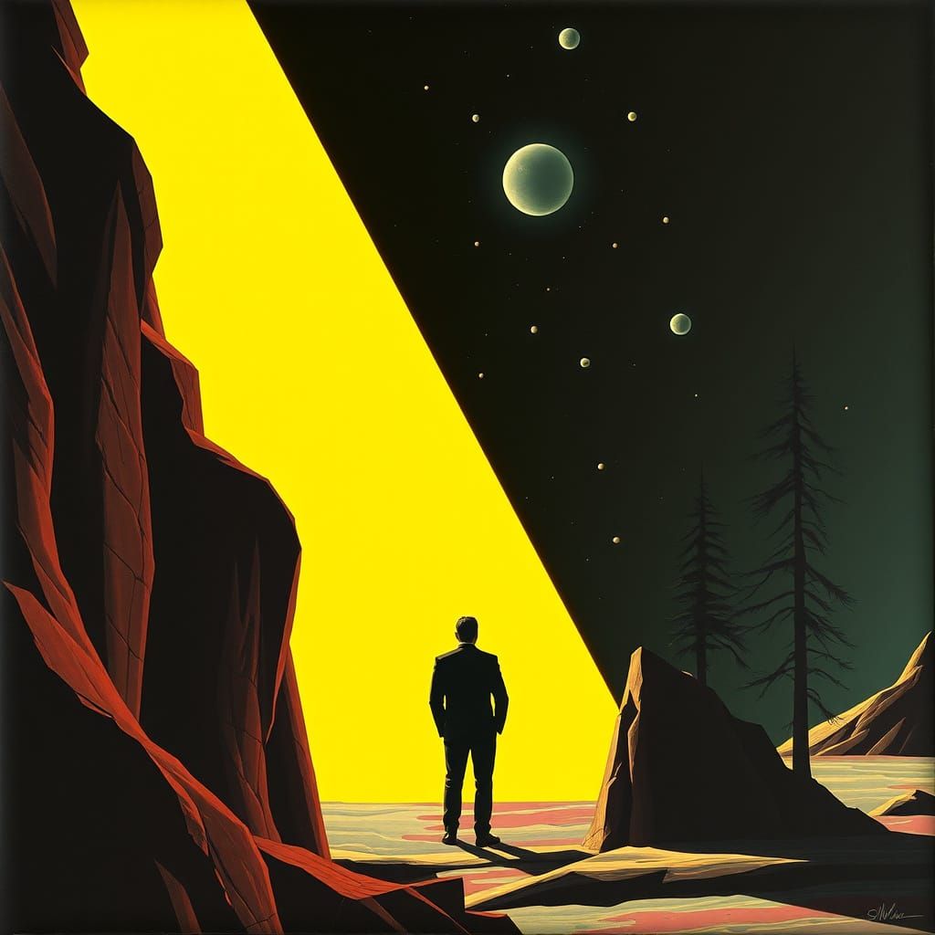 Abstract Geometric Forms in Futuristic Style