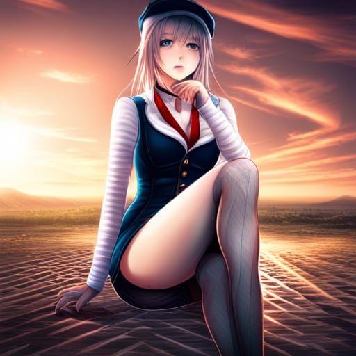 Anime Girl in Mogudan Style, Hyperrealistic Detail