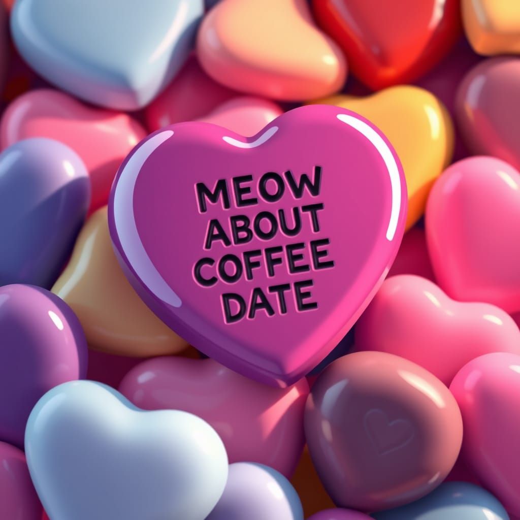 Whimsical Candy Scene in Cartoon Style