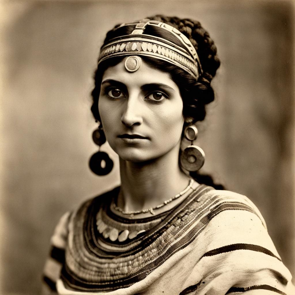 Ancient Minoan Woman Portrait Photograph
