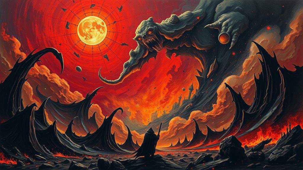 Apocalyptic Earthquake: Surreal Dystopian Heavy Metal Art